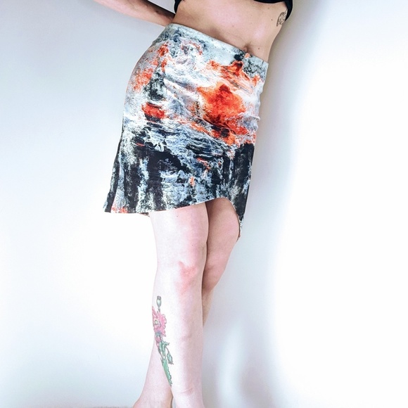 🌈HP Bec & Bridge Fire And Ice asymmetrical skirt - Picture 3 of 8
